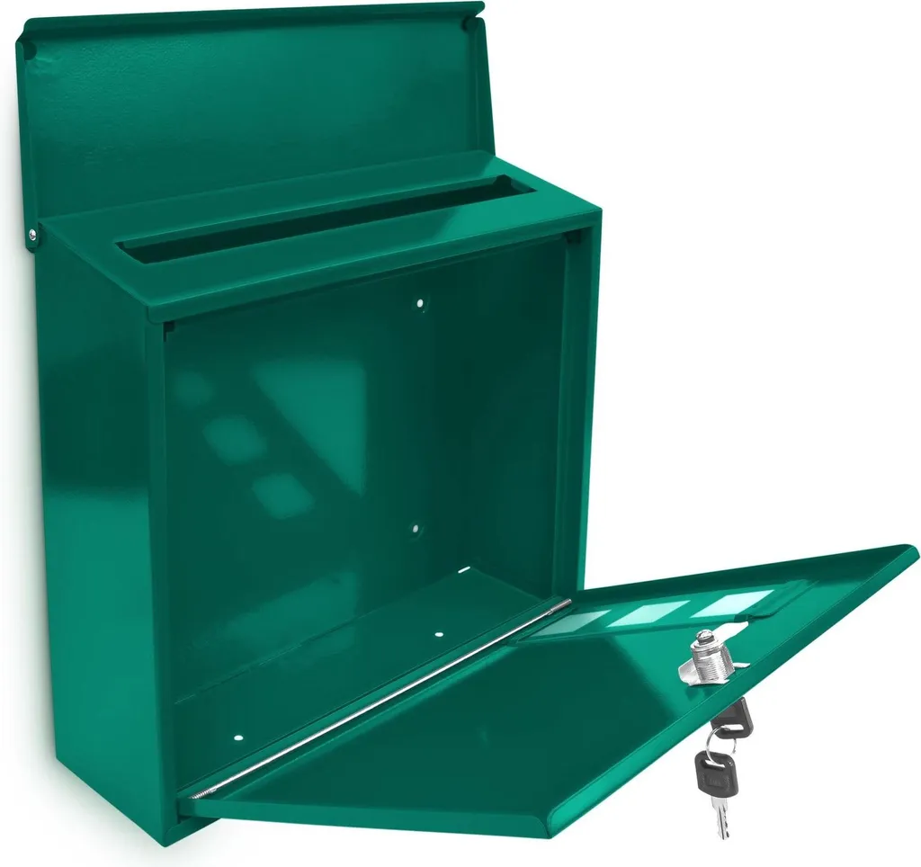 Boîte aux lettres murale bicolore - Réception Courrier Format A4 Inox - 3