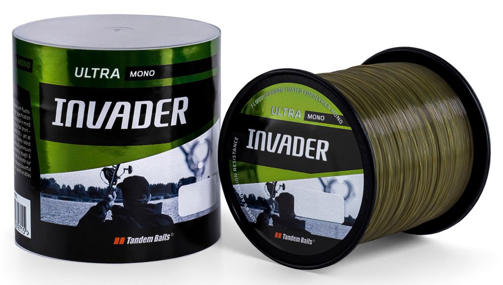 Invader Ultra Mono Karpfenschnur 1200 m / 0,35 mm - Dark Olive