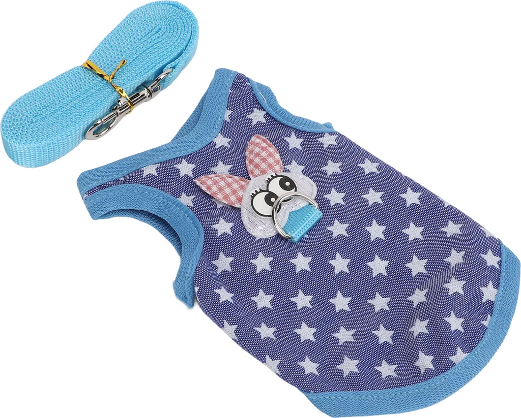 Gilet guinzaglio dell'animale domestico, guinzaglio dell'imbracatura del porcellino d'India, guinzaglio del gilet dei conigli, guinzaglio carino del gilet dell'animale domestico, corda di trazione del petto del criceto, vestiti e guinzaglio del piccolo animale domestico - 3