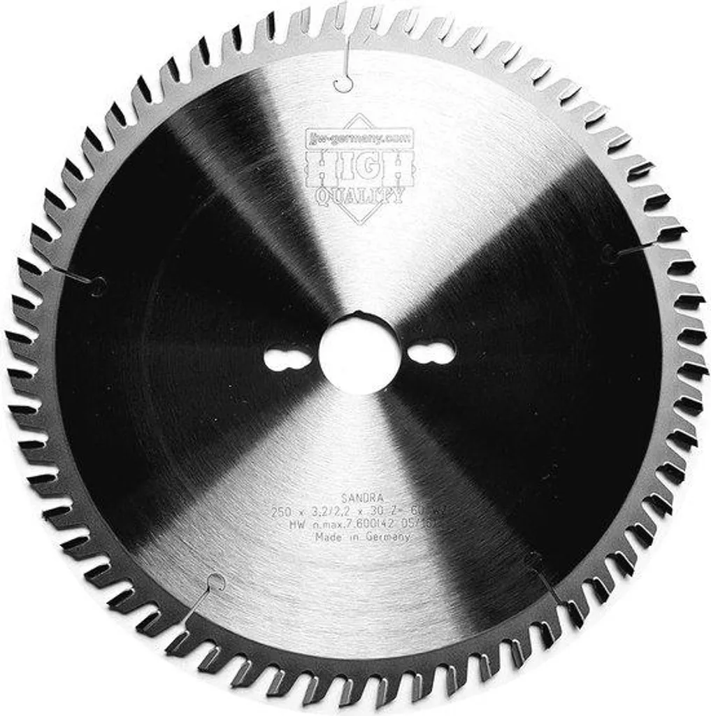 Lame de scie circulaire 250x30 mm pour découpe de panneaux de bois