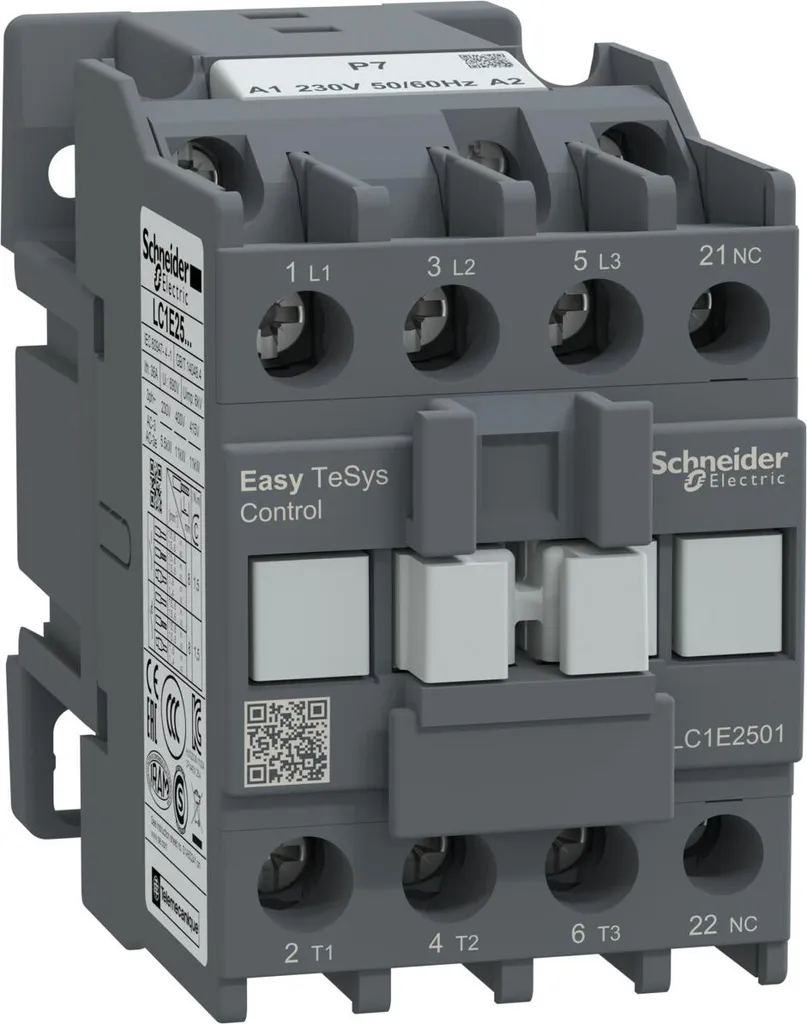 Contacteur de puissance 25A pour automatisme et moteur triphasé 230V