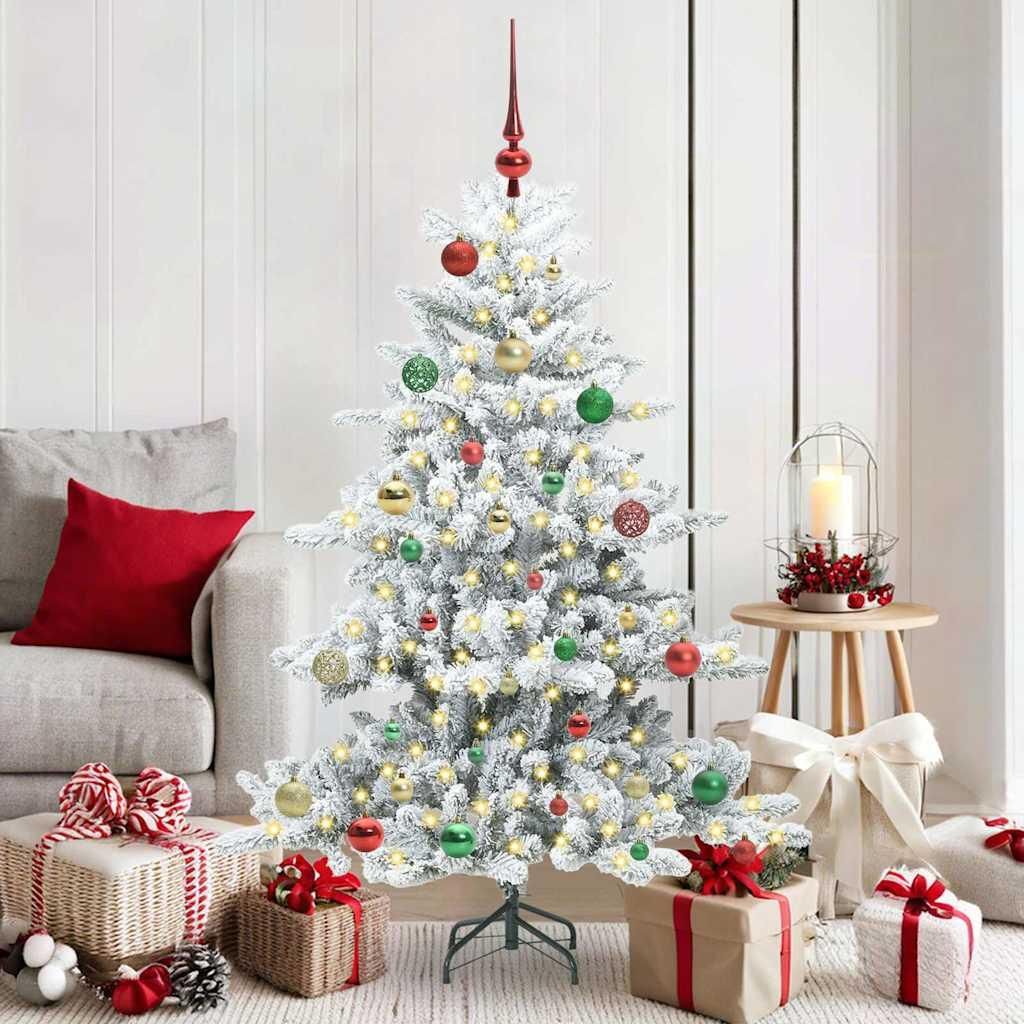 "Schlussverkauf" Künstlicher klappbarer Weihnachtsbaum(1 pc) - Kunstbaum/Tannenbaum - Weiß 150 cm PVC und Stahl C7995
