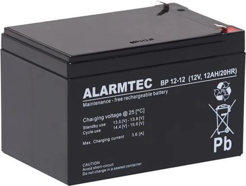 Batterie 12V 12Ah pour Alarme et Signalisation Alarmtec Série BP AGM