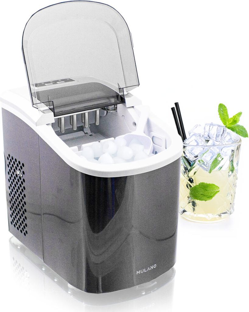 Mulano Design Eiswürfelmaschine Edelstahl Grau MS-17110