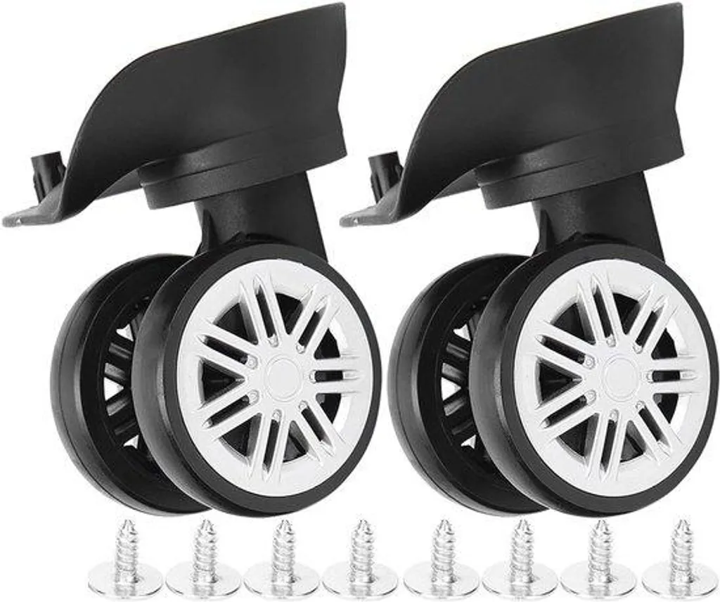 Roues de valise silencieuses et robustes - Lot de 2 roulements à billes PU