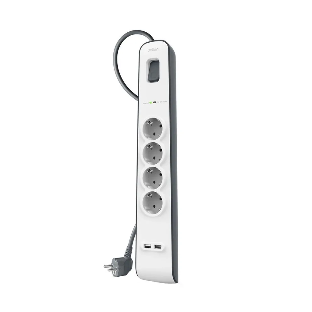 Belkin Parasurtenseur 4 Prises Type F Allemagne avec Protection Secteur