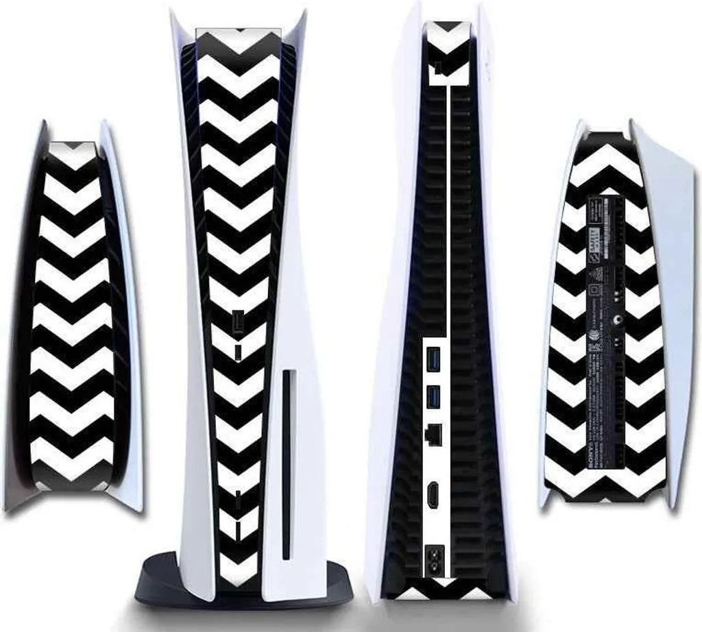 Accessori Protettivi PS5 - Skin Adesiva Centro Console Bianco/Nero
