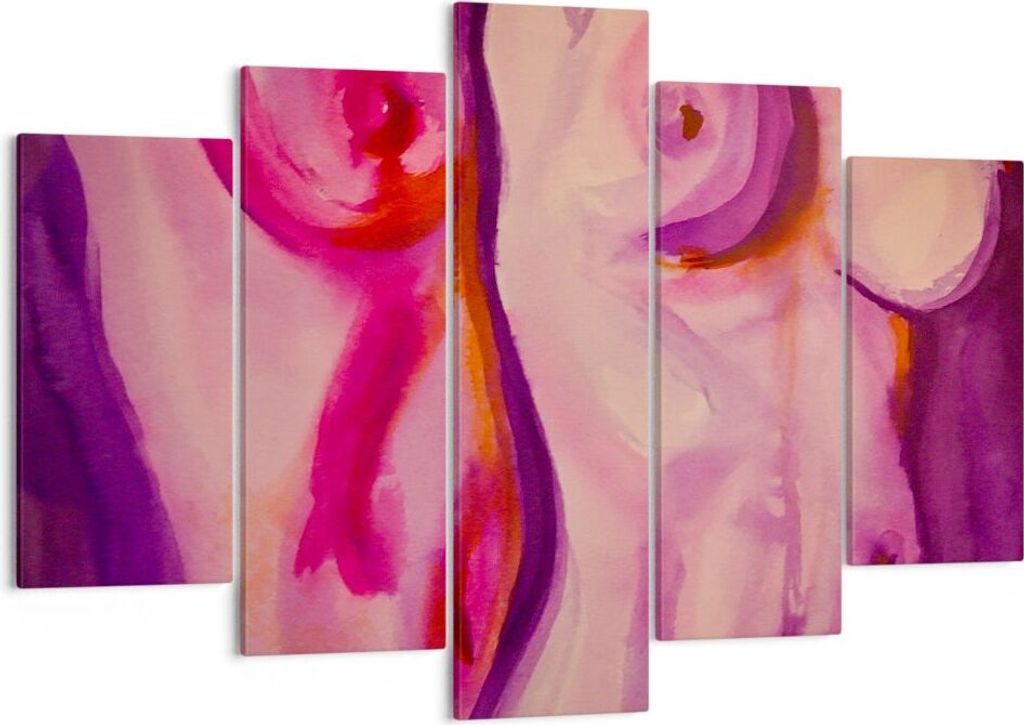 Bild auf Leinwand - Leinwandbild - Frau Tat Körper - 150x100cm - Wand Bild - Wanddeko - Wandbilder - Leinwanddruck - Bilder - Kunstdruck - Wanddek...