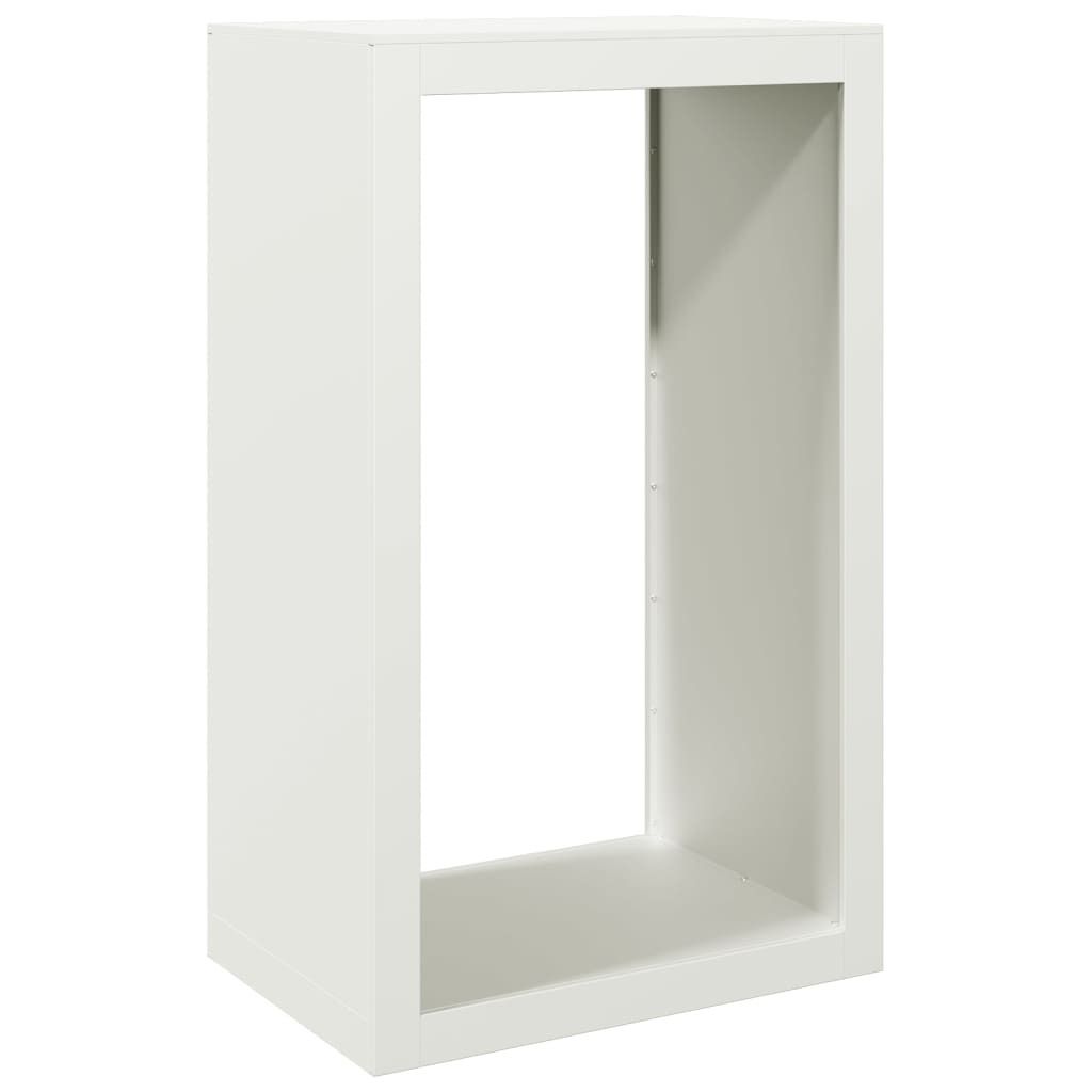 vidaXL Stojak na drewno opałowe biały 60x40x100 cm stalowy Zdjęcie produktu 