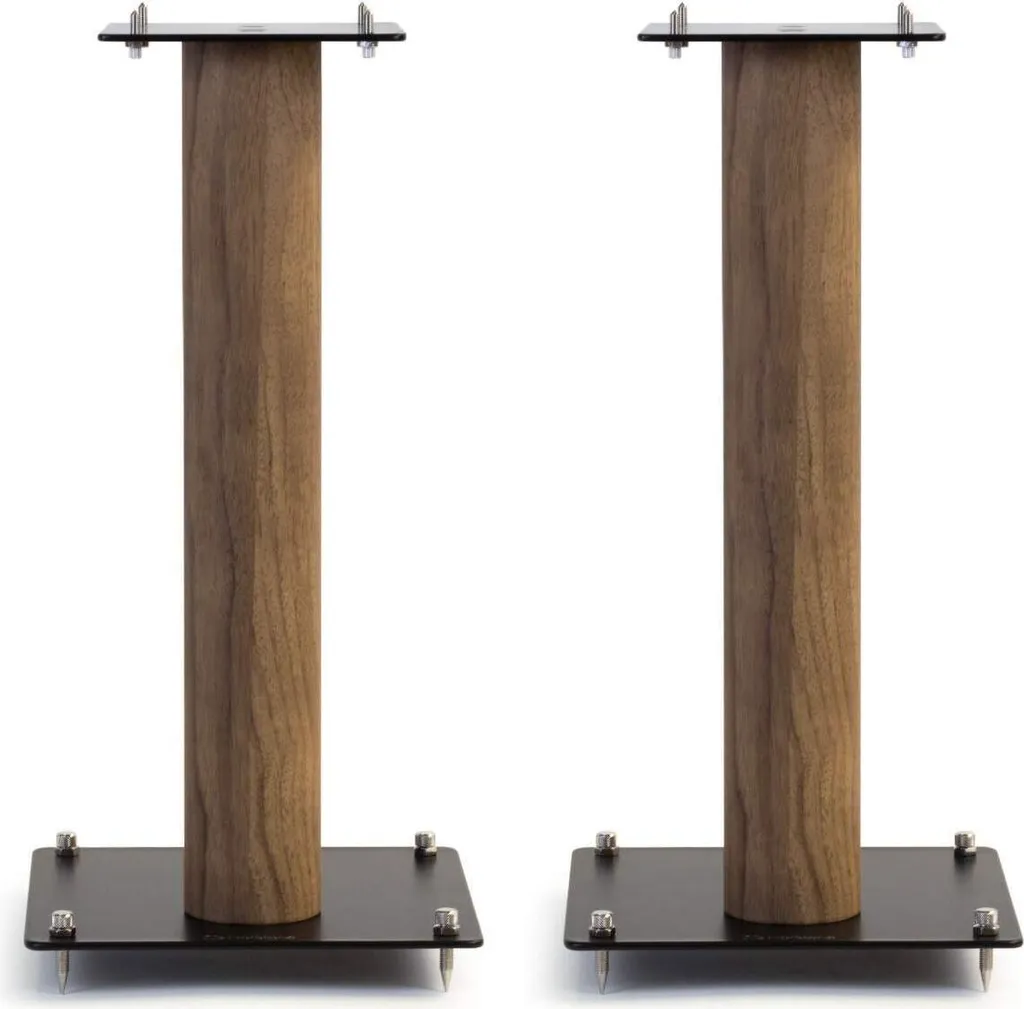 Supports d'Enceintes Norstone Stylum 1 Chêne et Noir Hauteur 500 mm