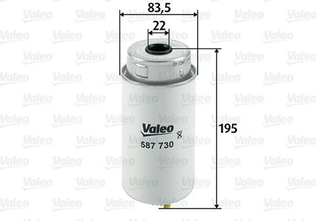 Filtre à carburant anti-impuretés VALEO 587730 Transit