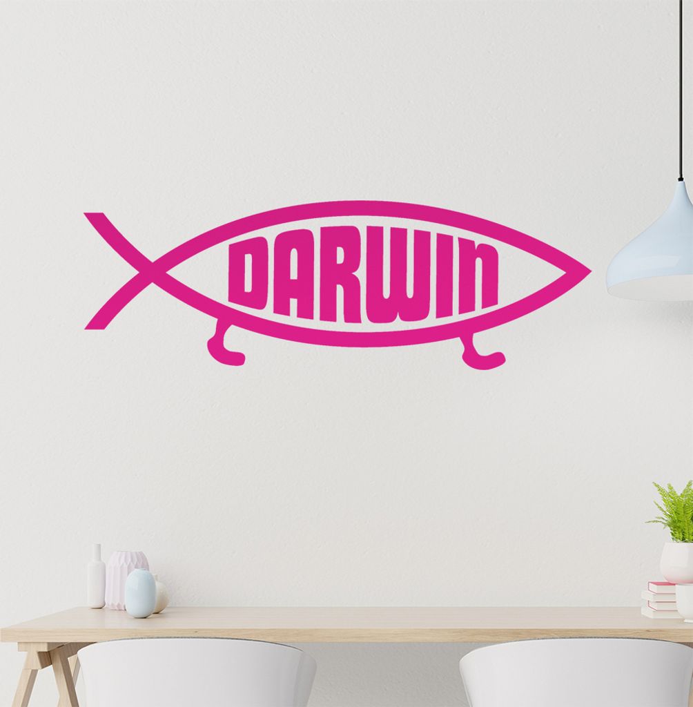 darwin Wandtattoo in 6 Größen - Wandaufkleber Wall Sticker - Dekoration, Küche, Wohnzimmer, Schlafzimmer, Badezimmer