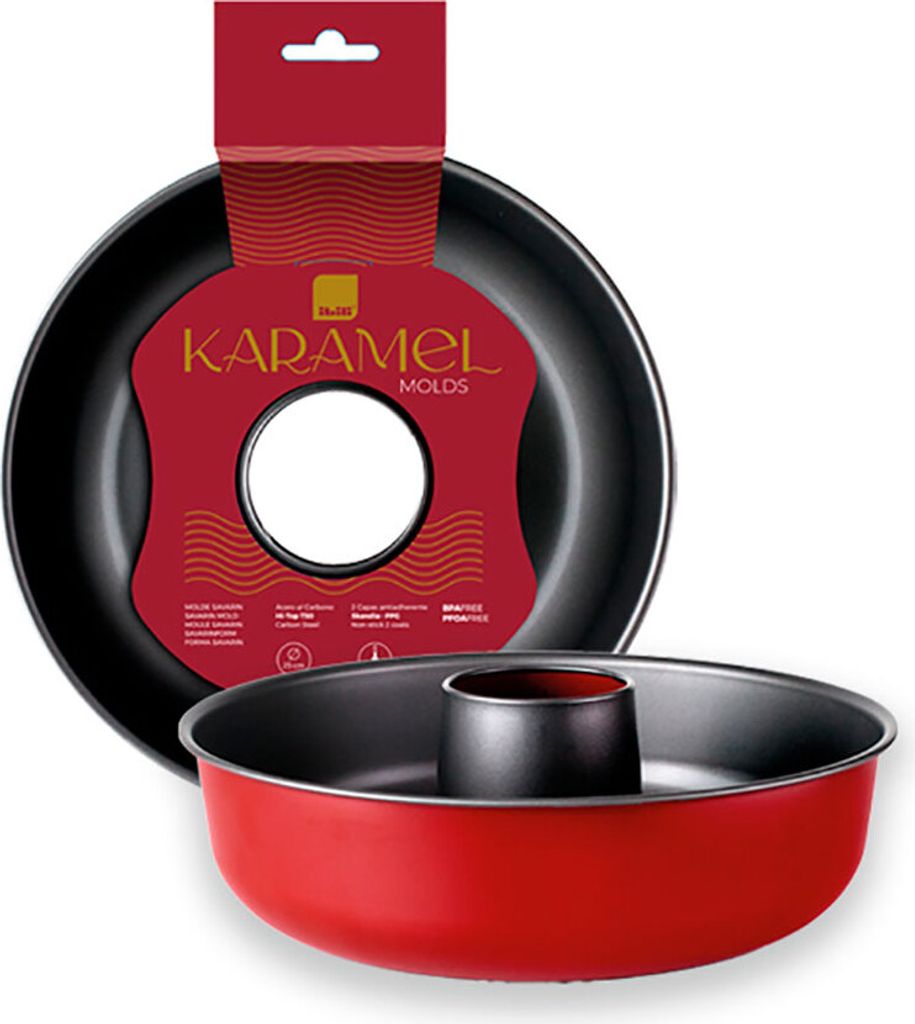 Ibili Karamel Backform 25 Cm Rot Rot One Size