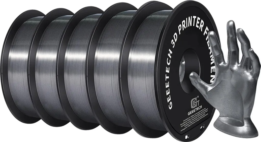 filamento 3D, alta tenacità, materiale ecologico, argento