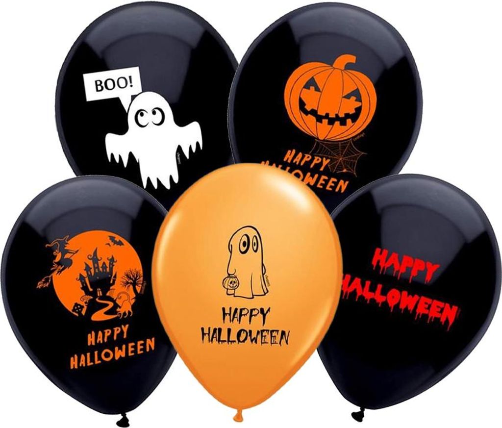 Halloween bedruckte Luftballons 5 Stk.