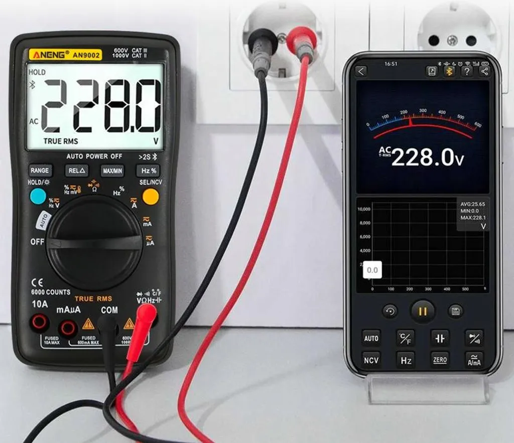 Multimètre Numérique Aneng AN9002 PRO Multifonction Écran Rétroéclairé - 10