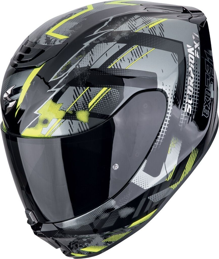 Scorpion EXO-391 Clutter Helm, schwarz/grau/gelb, XL (61/62)