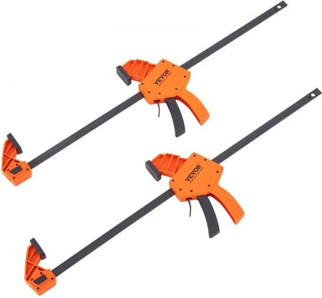 Lot de 2 Pinces à Serrage Rapide 609 mm, Capacité 136 kg pour Menuiserie