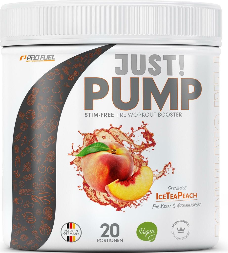 Profuel Just! Pump Pre Workout Booster - 440 g-Dose Ice Tea Peach