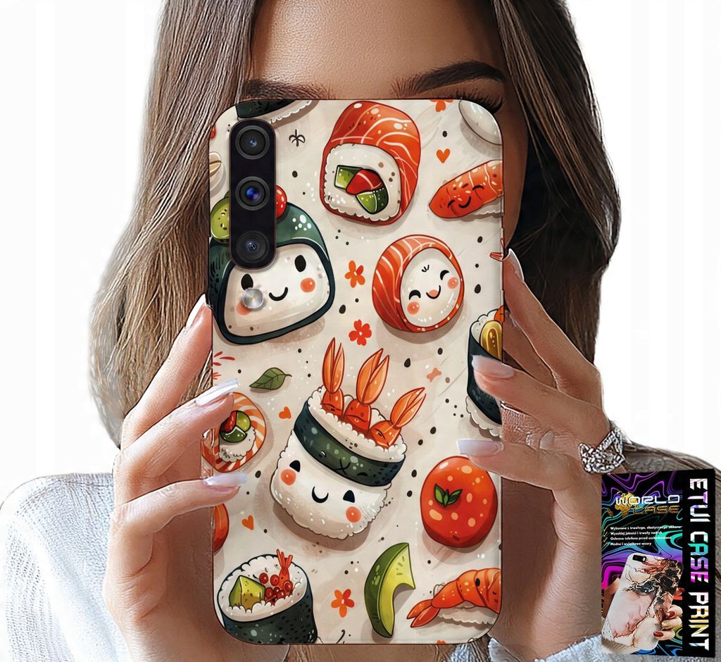 Etui Für Samsung A50 / A30S - Süsses Lächelndes Sushi Etui Etui