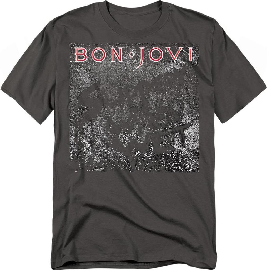 Bon Jovi - "Slippery Cover" T-Shirt für Herren/Damen Uni TV28374 (3XL) (Holzkohle)