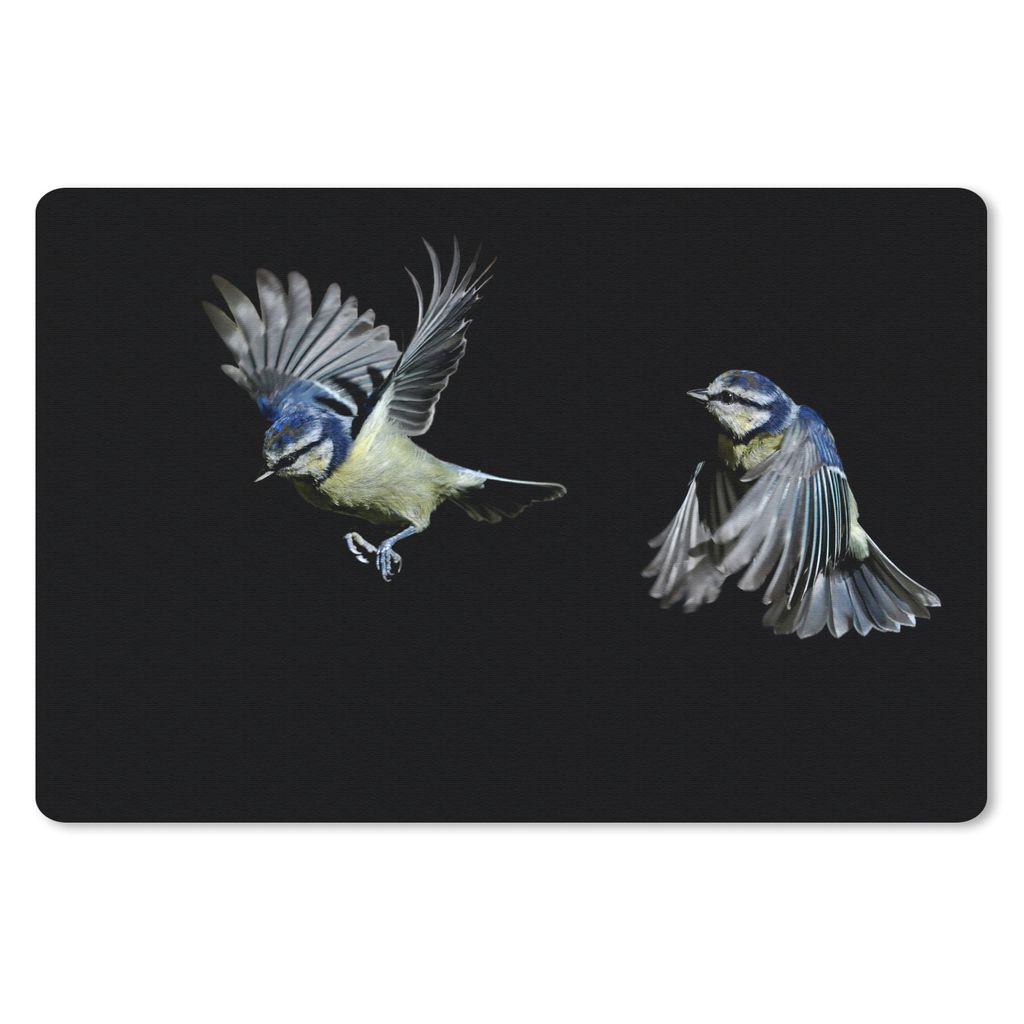 MuchoWow® Mauspad Mousepad Vögel - Federn - Schwarz 27x18 Produktbild 