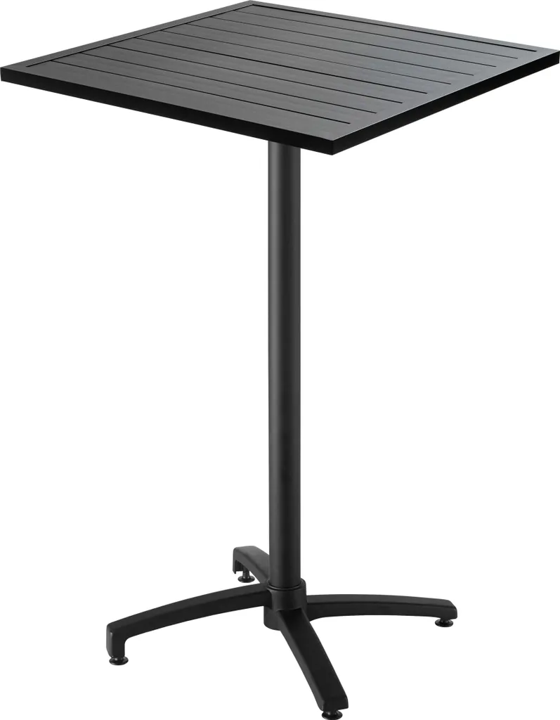 Table haute Cardiff en aluminium noir : le mobilier outdoor sans rouille
