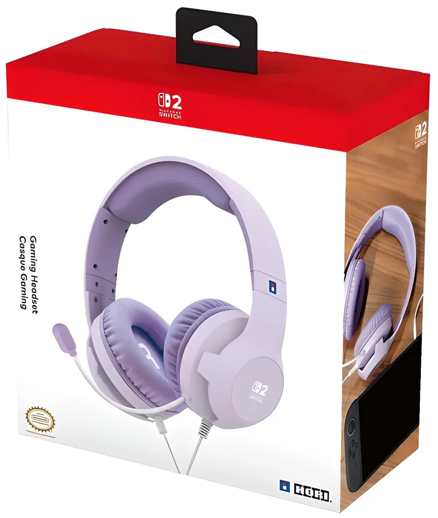 Casque Hori Cozy Lavender avec micro flexible et isolation sonore