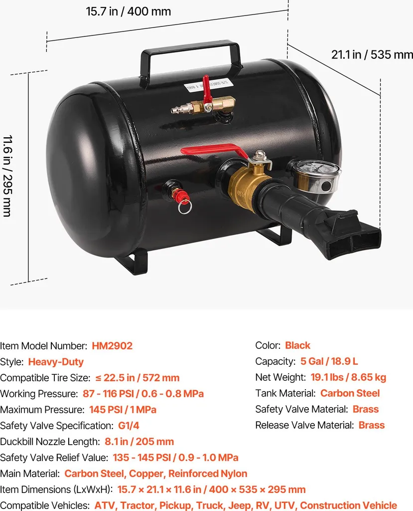 Siège de Pneu à Air 18,9L : Solution pour Montage Pneu Difficile - 7