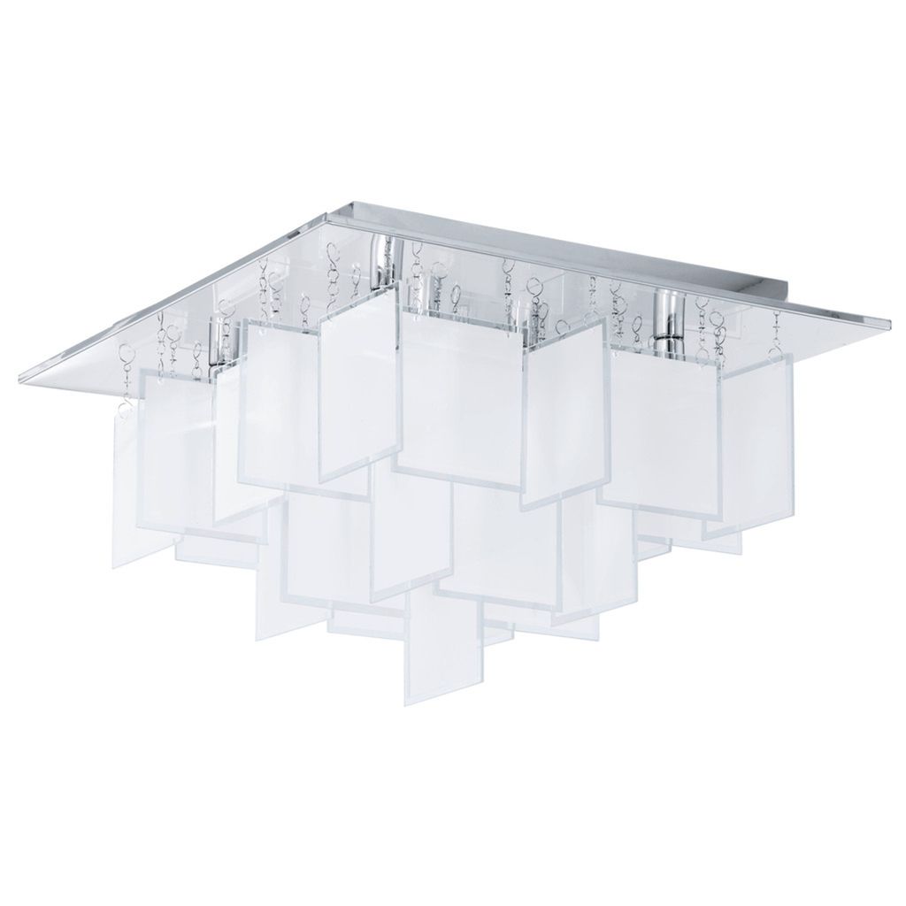 Condrada 1 plafonnier à 8 lampes blanc, chrome Image du produit 