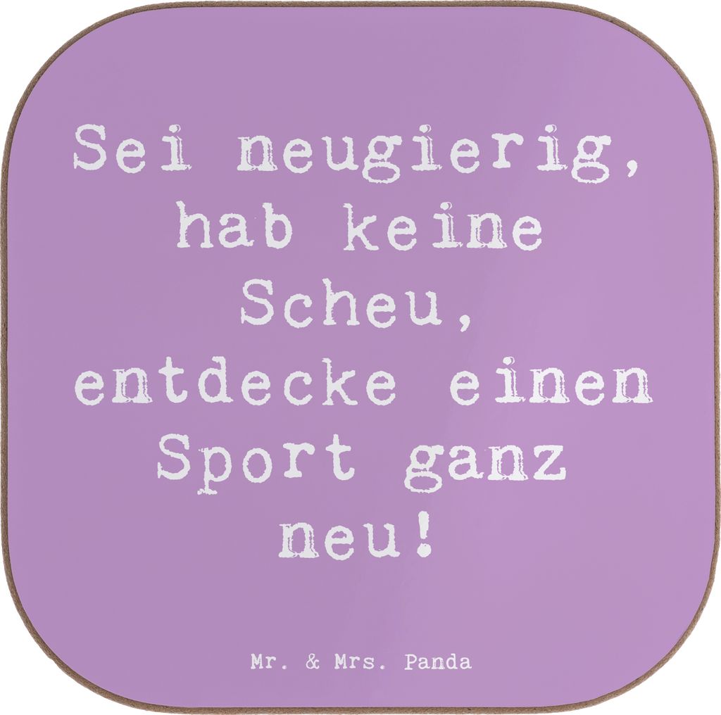 Mr. & Mrs. Panda Tassenuntersetzer Spruch Neuer Sport - Lavendeltraum - Geschenk, Coaster, Zuversicht, Untersetzer Glas, Neugier, Tasse, Tischunter...