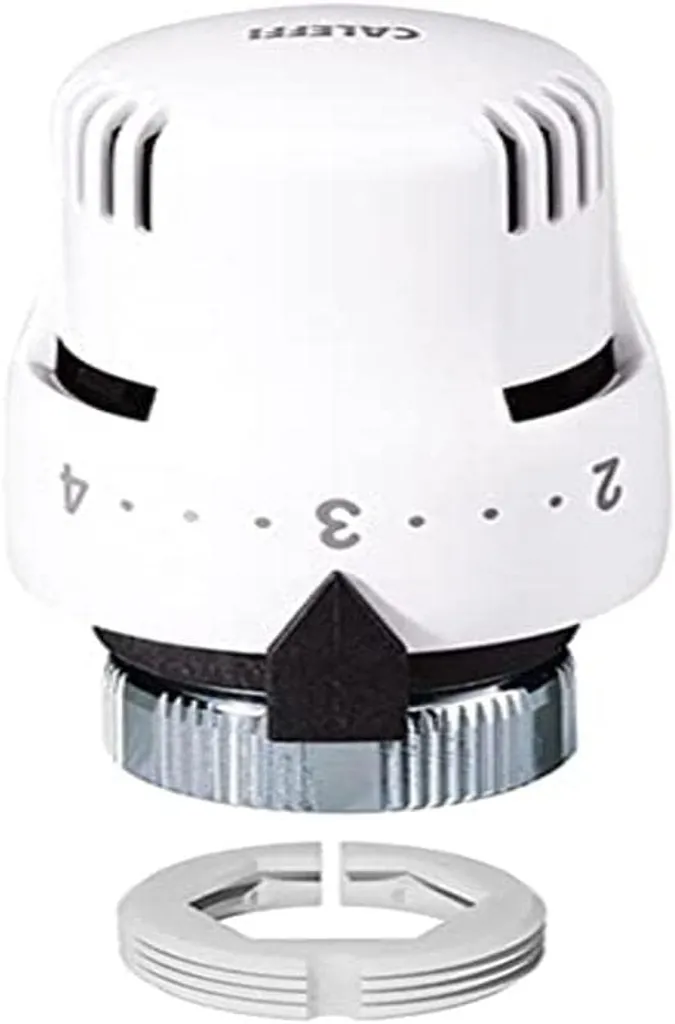 Vanne thermostatique de radiateur Caleffi blanche - Kit avec raccord