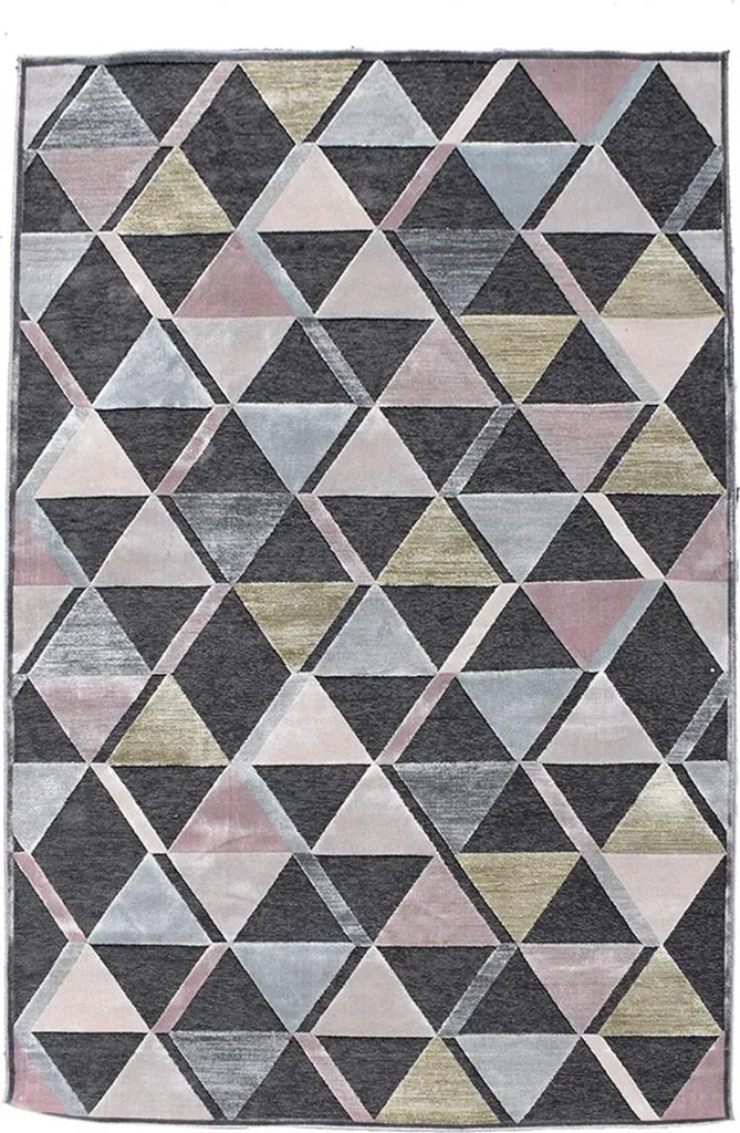 Tapis viscose tissée SCANDSTYLE : douceur et motif géométrique nordique