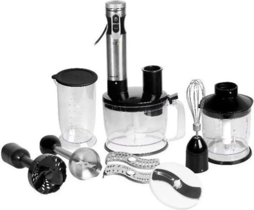 Pied mixeur 1000W puissant LAFE BZL001 avec bol de 0,7 litre Inox