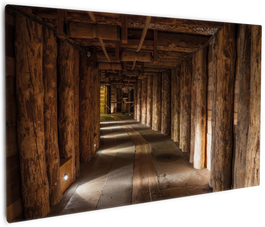 Wallario Premium Leinwandbild Alter Tunnel in einer Produktbild 