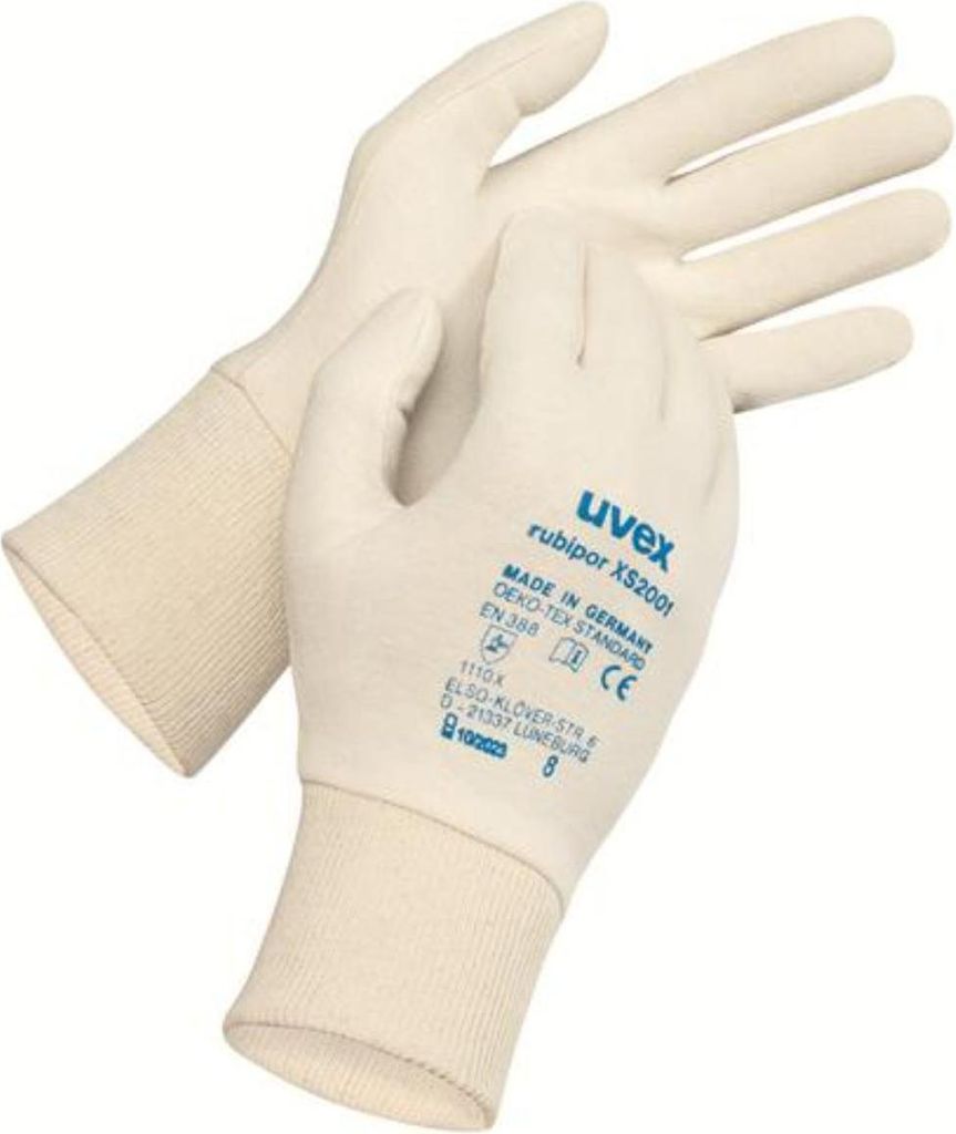 uvex Schutzhandschuh rubipor XS2001 weiß Gr. 6