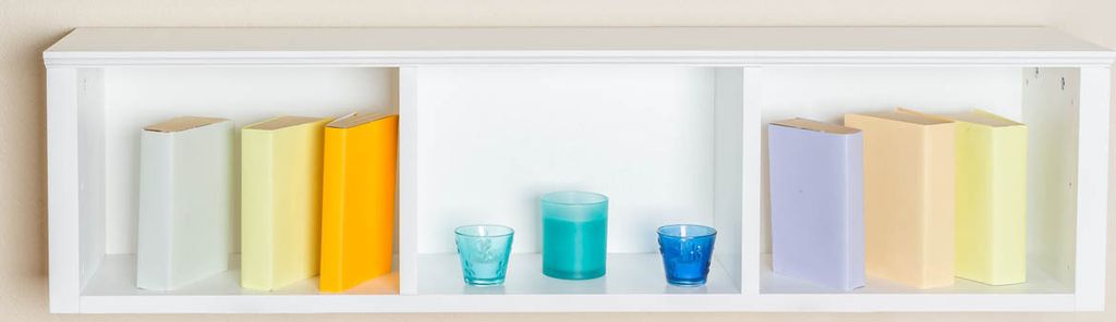 Hängeregal / Wandregal Kiefer massiv Vollholz weiß Junco 333 - Abmessung 30 x 120 x 24 cm