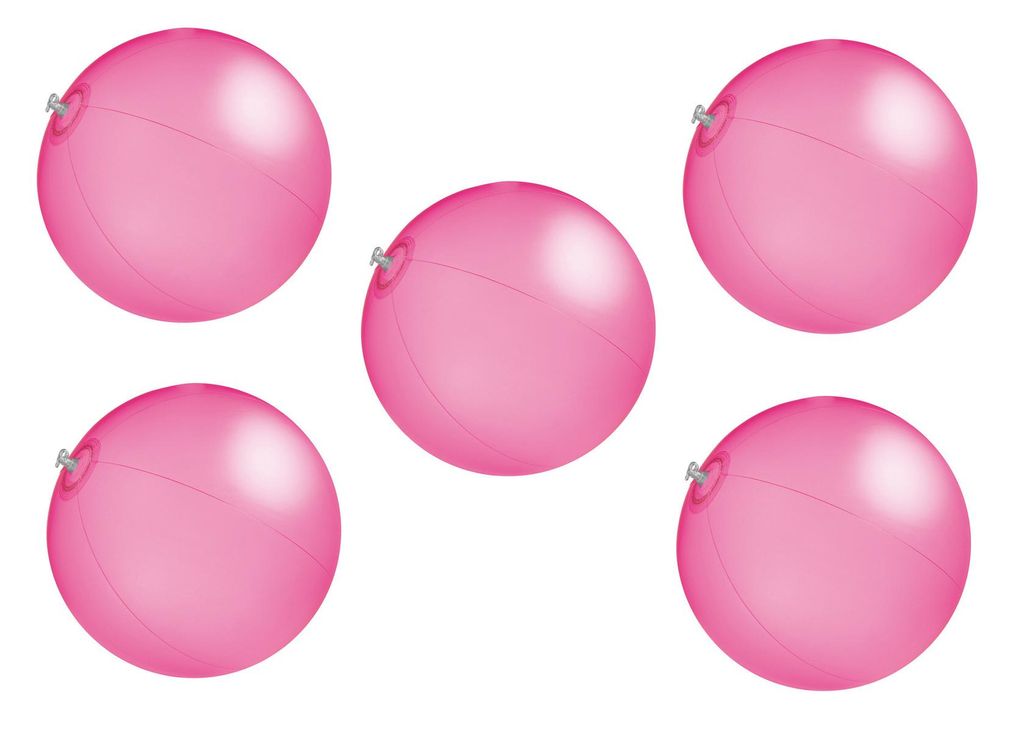 Wasserball pink 5x Strandball Farbe 