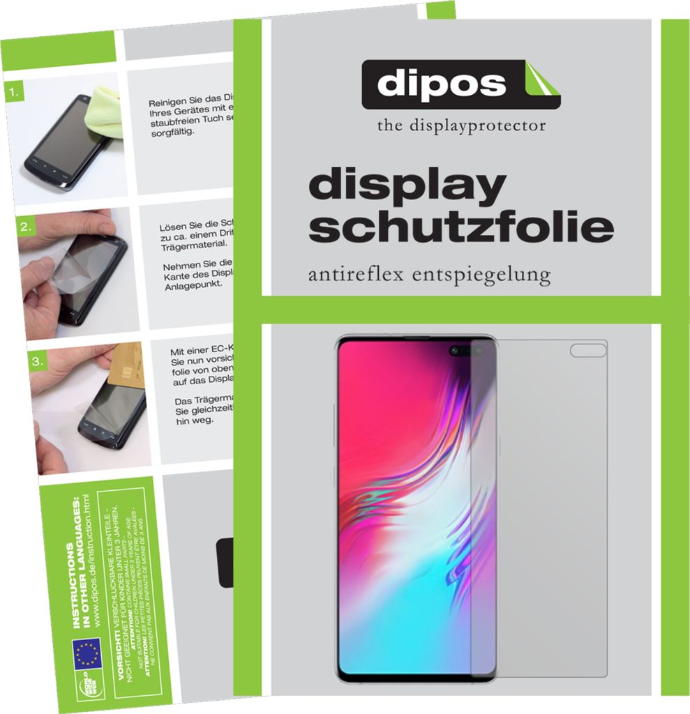1x Schutzfolie für Samsung Galaxy S10 5G matt Displayschutzfolie Folie Display Schutz dipos
