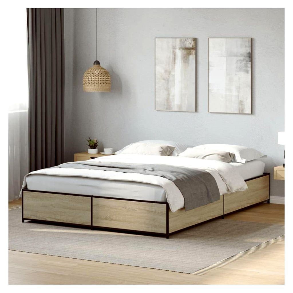 Bettgestell Sonoma Eiche 120x190 cm ohne Matratze