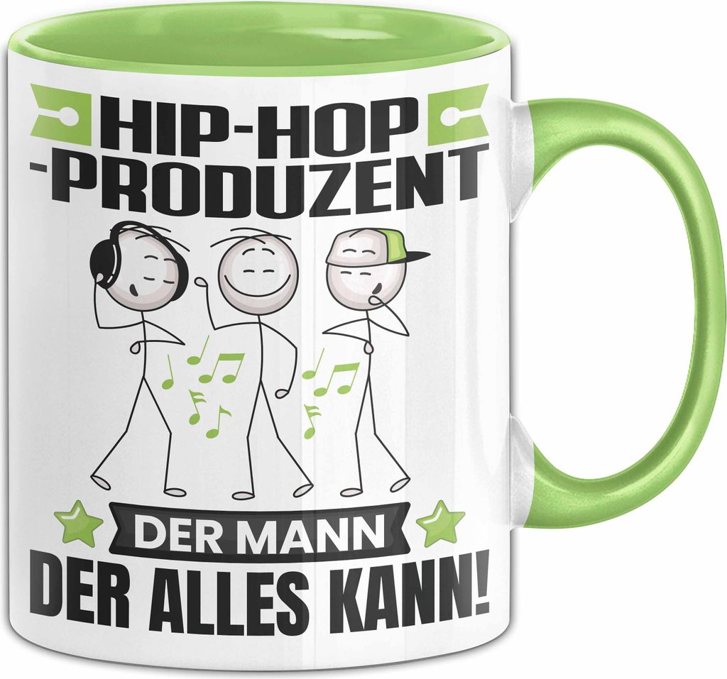 Hip-Hop-Produzent Tasse Geschenk für Hip-Hop-Produzent Der Mann Der Alles Kann Geschenkidee zum Geburtstag (Grün)