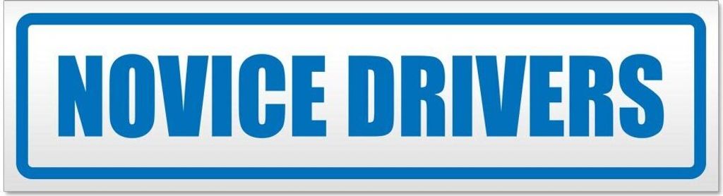 Kiwistar - Autoaufkleber - Blau - 45 x 12 cm - Novice Drivers - Hinweis Aufkleber Sticker für Auto, Kfz, Fahrrad, PKW, LKW