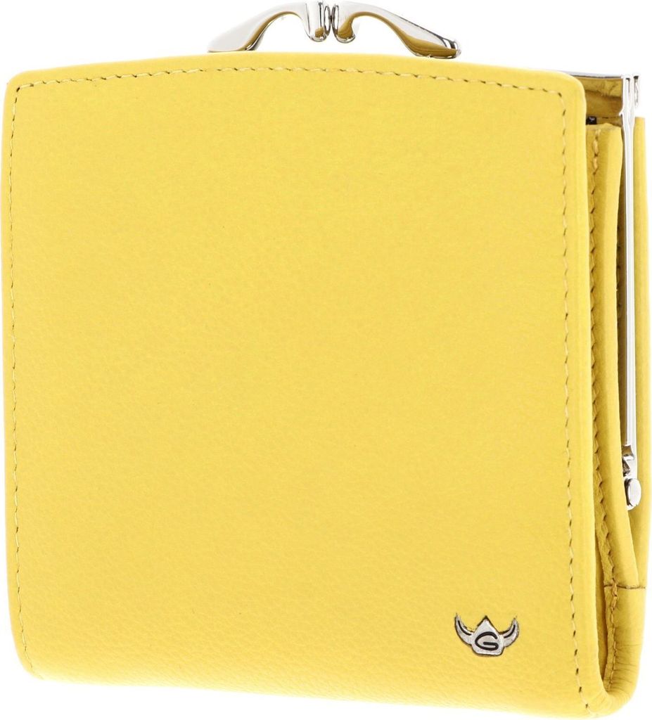 Golden Head Leder Geldbörse Madrid RFID Protect French Coin Purse Wallet Sun Yellow gelb
