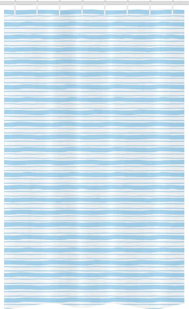 ABAKUHAUS Tenda Doccia Stretta 120x180 Harbor: Strisce Azzurro Bianco