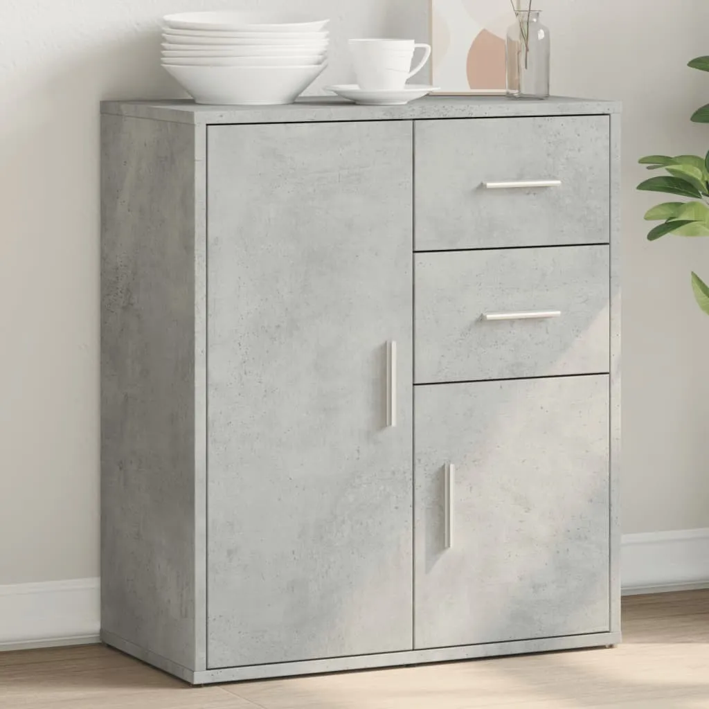 vidaXL Credenza 60x31x70 cm Legno Multistrato Grigio Cemento