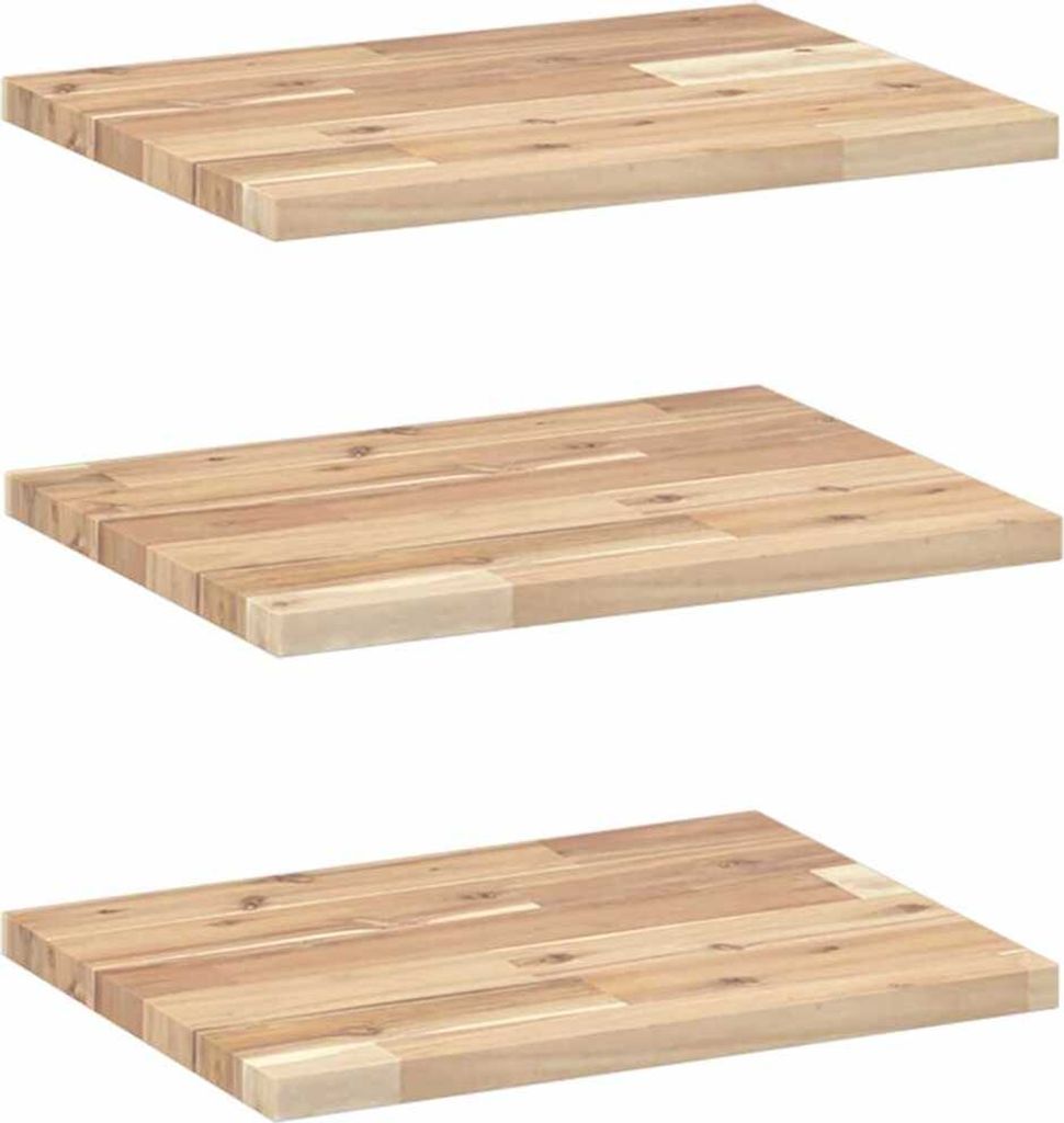 Schweberegale 3 Stk. 40x30x2 cm Massivholz Akazie Unbehandelt