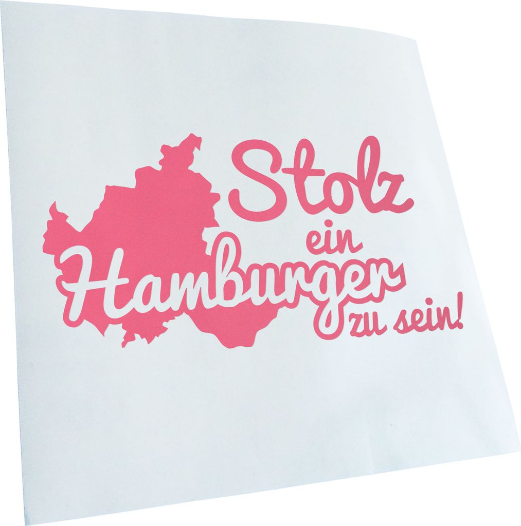 Kiwistar - Autoaufkleber - Hamburger Stolz - Hellrosa - 40x20cm - Aufkleber für Auto, Laptop, Fahrrad, LKW, Motorrad Mehrfarbig JDM Decal Racing