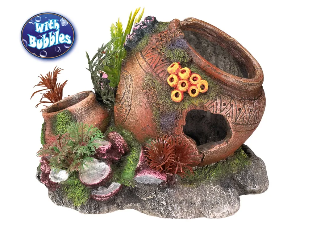 Aqua Ornaments Krug mit Muscheln 17,5cm - Decorazione Acquario Nobby