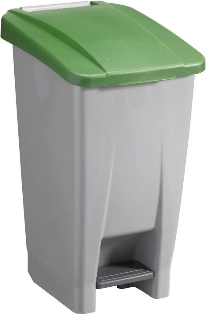 Grand bac de tri 60 litres mobile à pédale pour garage et buanderie