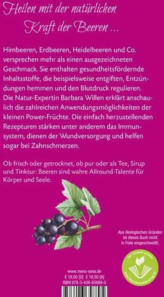 Livre de botanique Die Beeren-Apotheke pour identifier les baies de santé